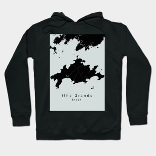 Ilha Grande Brazil Island Map Hoodie